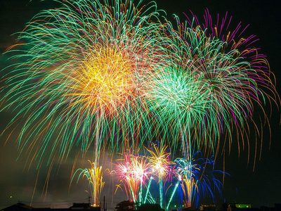 Buntes Feuerwerk zu Neujahr Puzzle Puzzle