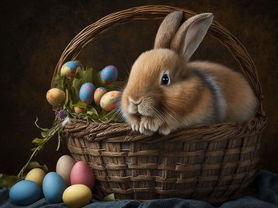Hase im Osterkorb Puzzle Puzzle