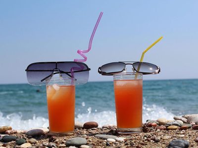 Kühles Getränk am Strand Puzzle Puzzle