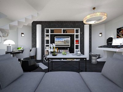 Modernes Wohnzimmer mit markantem Design Puzzle Puzzle