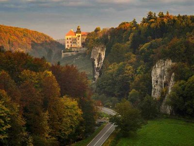 Schloss Pieskowa im Herbst Puzzle