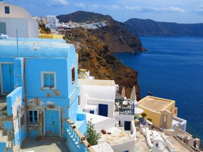 Weiße Häuser auf Santorin Puzzle, Vorschau