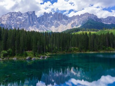 Puzzle de Lago con reflejo de montañas, vista previa