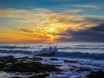 Puzzle de Olas al atardecer, vista previa