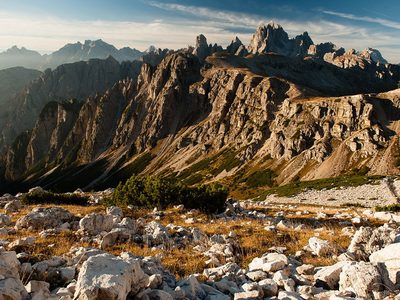 Puzzle de Paisaje de montaña en los Dolomitas, vista previa