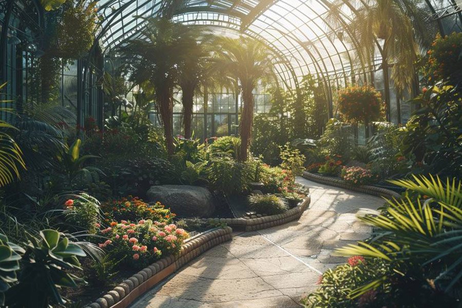 A Beautiful Botanical Garden with an Array of Exotic