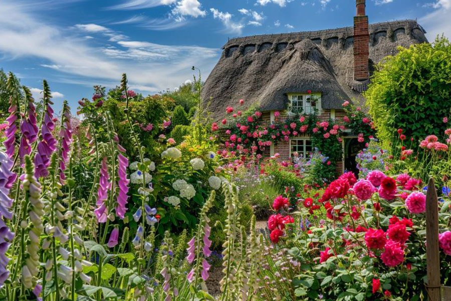 A English Cottage with Beautiful Garden