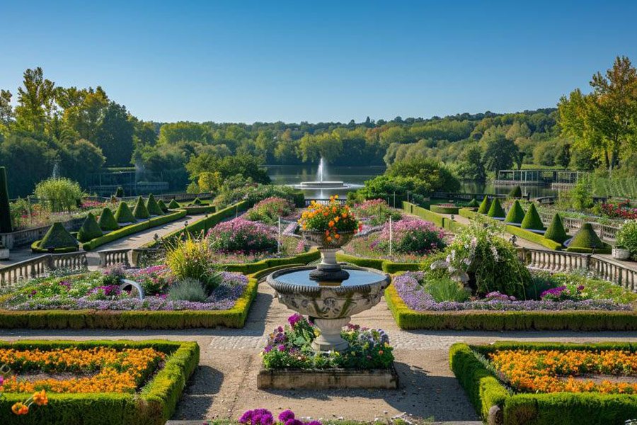 A Formal French Garden Neatly Trimmed