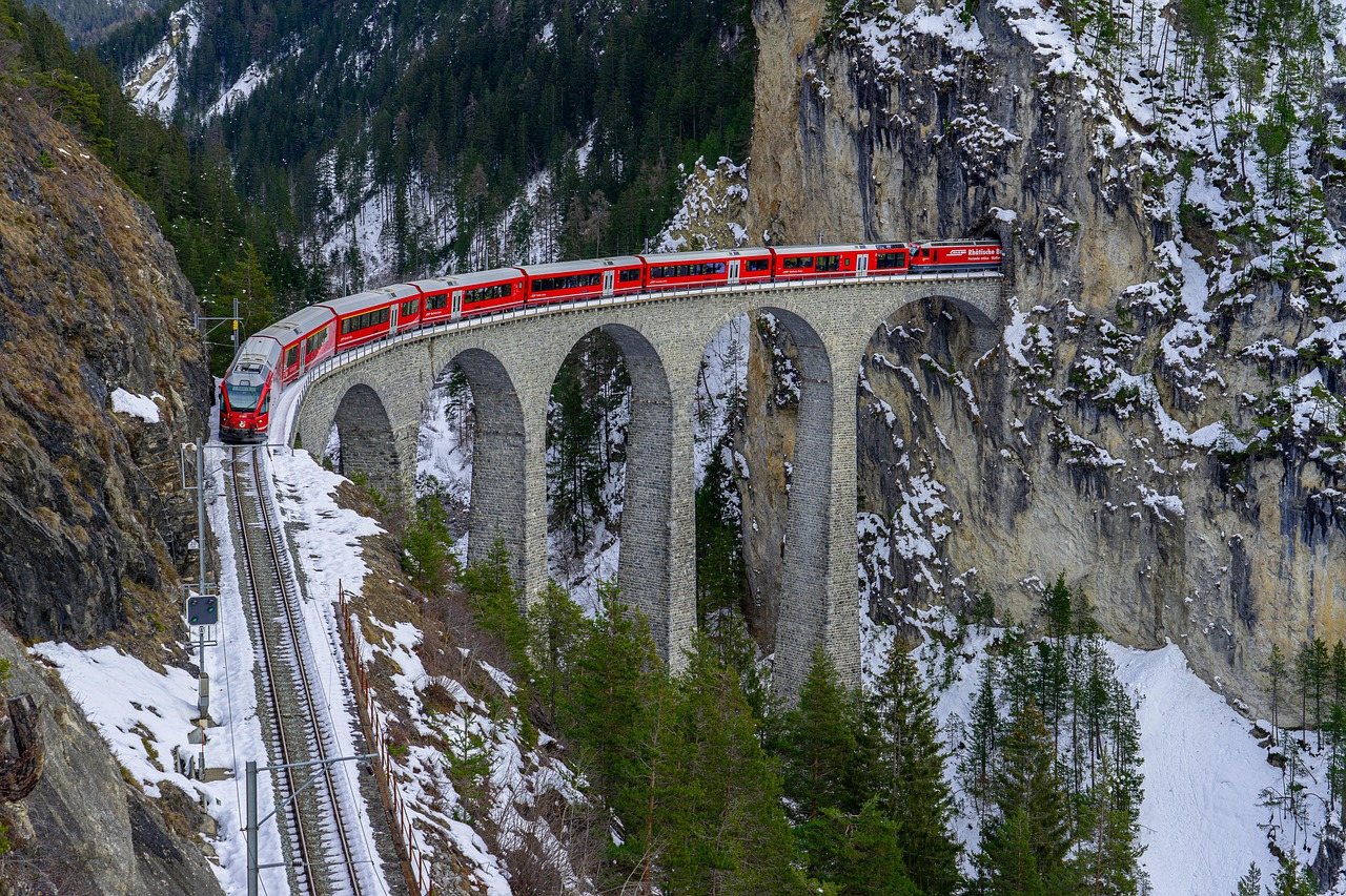 Train on the Mountain Viaduct