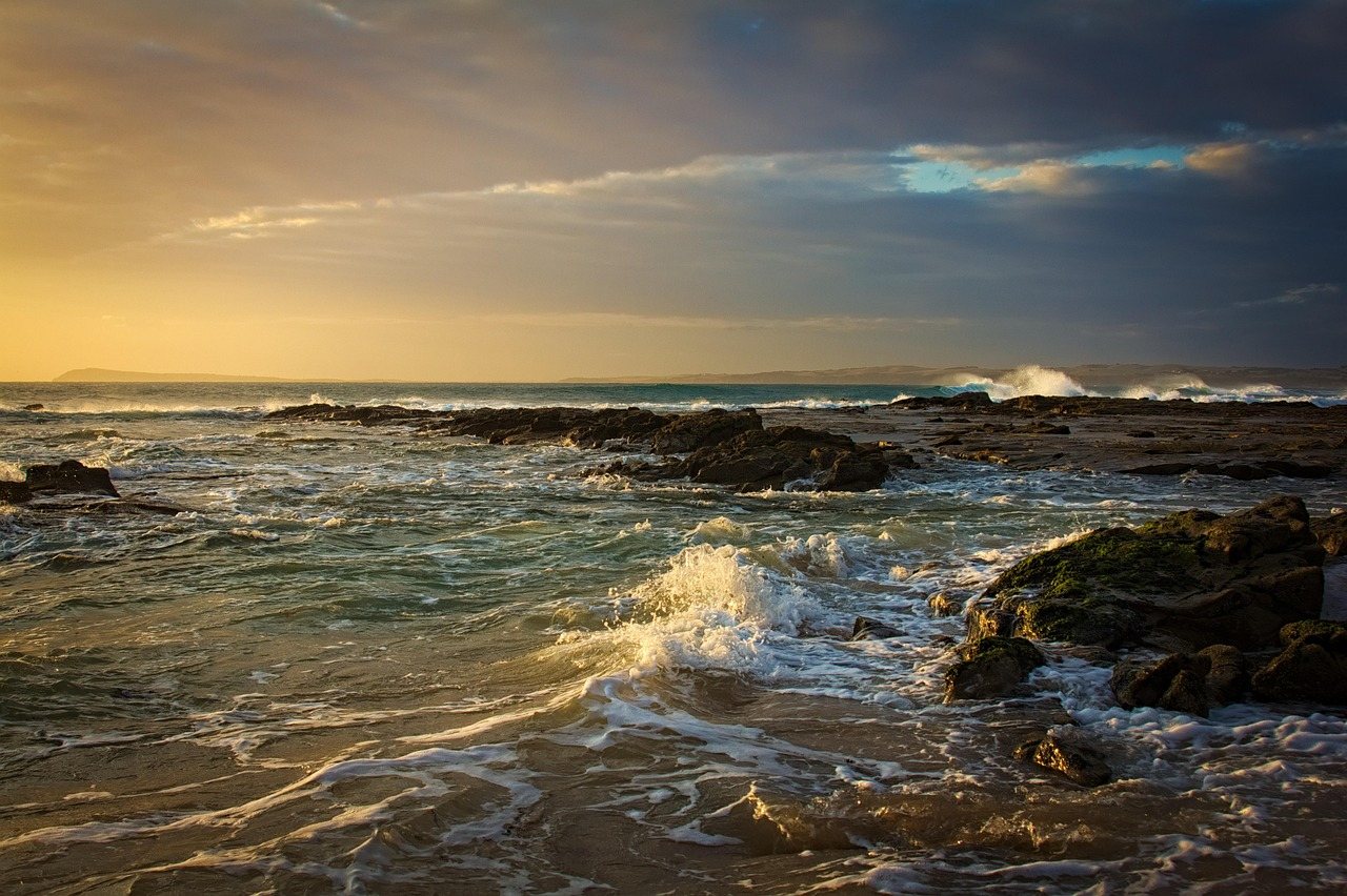Waves at Sunset