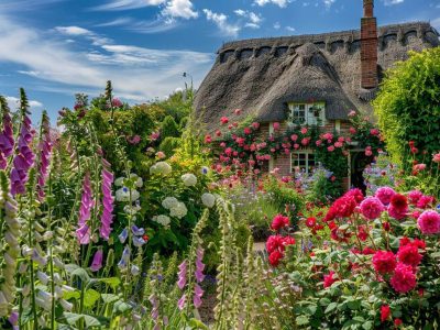 Jigsaw puzzle A English Cottage with Beautiful Garden