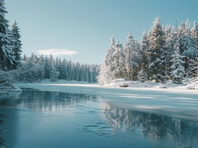 Jigsaw puzzle A Winter Landscape with Snow Covered Trees