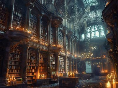 Jigsaw puzzle An Ancient Enchanted Library Filled with Tower, preview