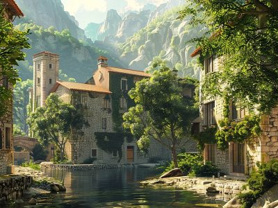 Jigsaw puzzle Beautiful Houses Sorrounding, preview