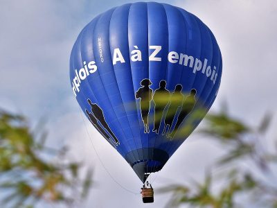 Jigsaw puzzle Jigsaw puzzle Blue Air Balloon Against Cloudy Sky