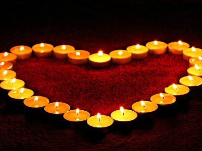 Jigsaw puzzle Candles Light Heart Shape