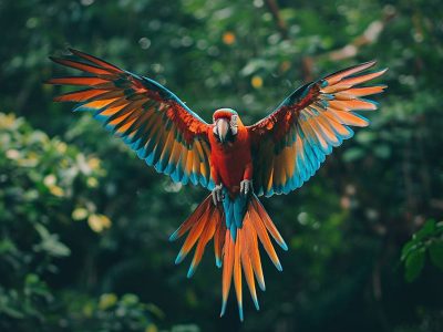 Jigsaw puzzle Colorful Macaw Spreading Wings