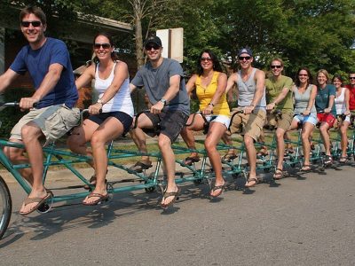 Motorcycles jigsaw puzzle: Group of People Riding Together