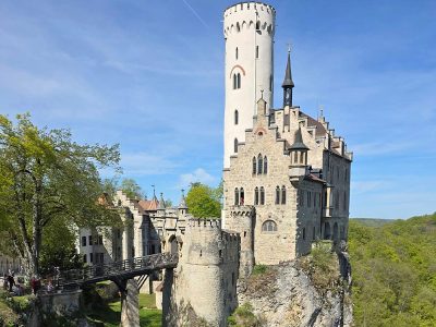 Castles jigsaw puzzle: Lichtenstein Castle Located in Swabian Jura in Baden Wurttemberg Germany