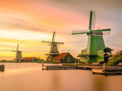 Jigsaw puzzle Jigsaw puzzle Netherlands Sunset Windmills View
