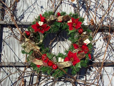 Jigsaw puzzle Jigsaw puzzle Poinsettias Wreath Floral Flowers