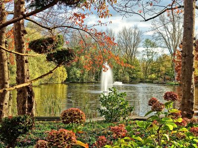 Jigsaw puzzle Jigsaw puzzle Pond Fountain Nature Park