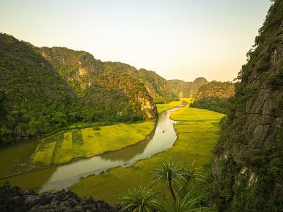 Jigsaw puzzle Jigsaw puzzle Rock Mountain River Paddy Field