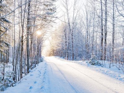 Jigsaw puzzle Jigsaw puzzle Snowy Landscape with a Road Running Through Forest