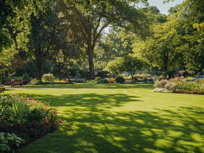Jigsaw puzzle So Greeny Garden or Park with Flowers, preview