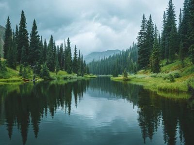 Jigsaw puzzle Jigsaw puzzle Tall Pine Trees by the Lake