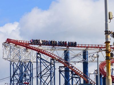 Holidays and Celebrations jigsaw puzzle: The Big One Steel Roller Coaster England
