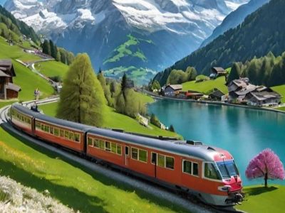 Jigsaw puzzle Jigsaw puzzle Train in the Majestic Sorrounding