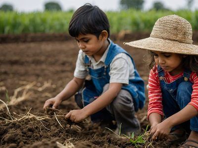 Jigsaw puzzle Two Kids in the Farm Playing, preview