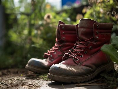 Jigsaw puzzle Jigsaw puzzle Two Old Red Boots Forgotten