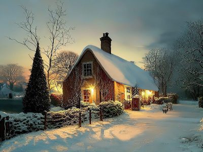 Jigsaw puzzle Jigsaw puzzle Winter Cottage Christmas Time