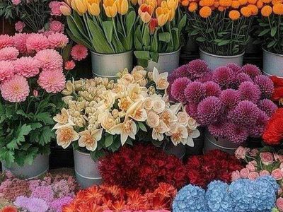 Puzzle di Diversi tipi di bellissimi fiori in vendita, anteprima
