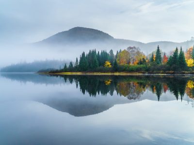 Puzzle di Lago d'autunno con riflessi, anteprima