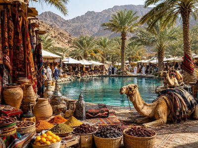 Puzzle di Puzzle di Mercato arabo con cammelli