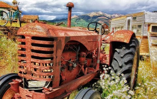 Abandoned old tractor puzzle