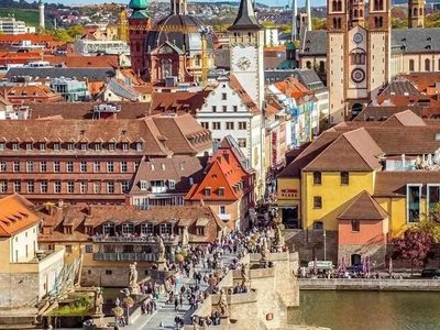 Legpuzzel Legpuzzel Oude hoofdbrug in Würzburg Duitsland
