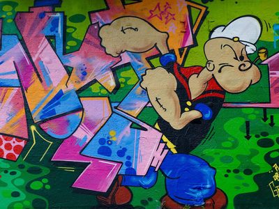 Legpuzzel Legpuzzel Popeye graffitimuur