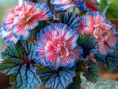 Legpuzzel Roze bloem, donkere kleur aan de zijkanten
