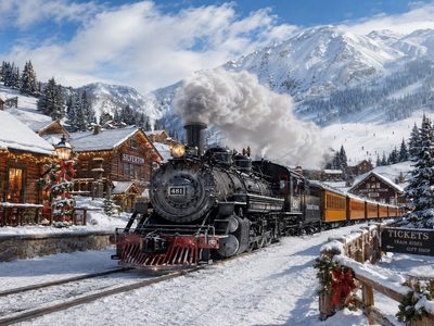 Legpuzzel Legpuzzel Sneeuwrijke Silverton stoomtrein
