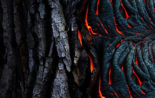 Drying lava puzzle