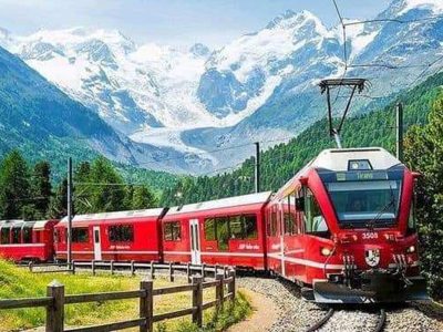 Puzzle Puzzle Bernina czerwony ekspres
