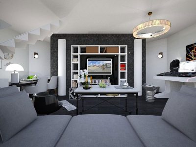 Puzzle Puzzle Nowoczesny salon o wyrazistym designie