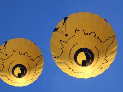 Puzzle Puzzle Żółty balon na ogrzane powietrze od Ballongruppe Bern