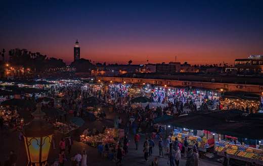 Marrakech market place Morocco bazaar culture
