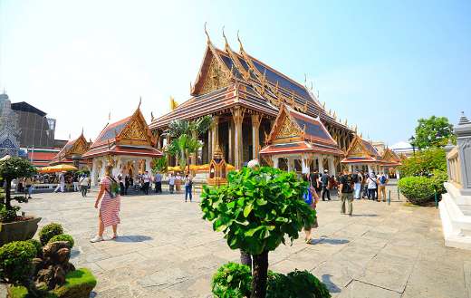 Walking people the grand palace Thailand