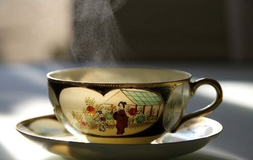Warm hot cup of tea